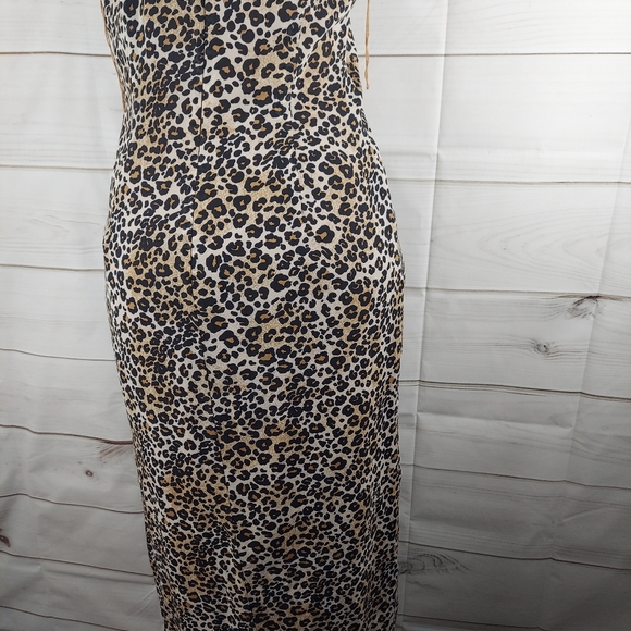 Donna Morgan AnimalPrint  Sleeveless silk Dress size 10 - Picture 7 of 11